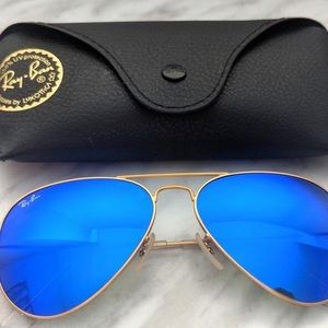 Unisex Ray-bans aviator non-polarized sunglasses
